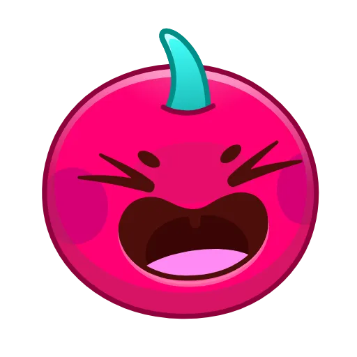 Стикер 3 Cherry Emoji