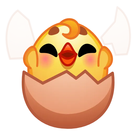 Стикер 33 Chick Emoji