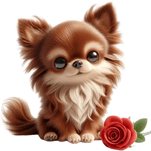 🌹 Стикер «Щенок Чихуахуа» для Telegram