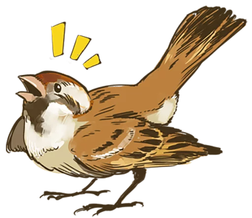 ❗️ Стикер «Chik Chirik the sparrow» для Telegram
