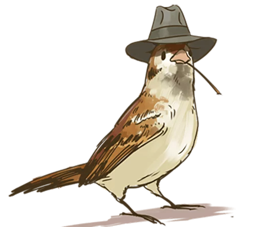 🤠 Стикер «Chik Chirik the sparrow» для Telegram