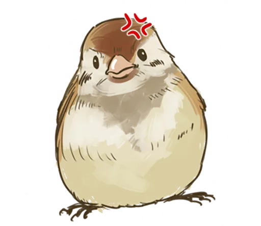 😠 Стикер «Chik Chirik the sparrow» для Telegram