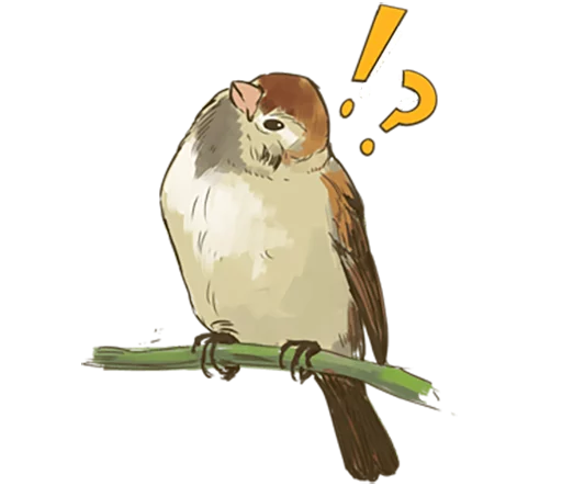 ❓ Стикер «Chik Chirik the sparrow» для Telegram