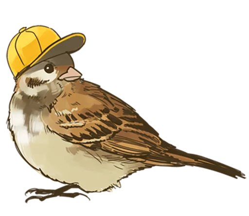 😎 Стикер «Chik Chirik the sparrow» для Telegram