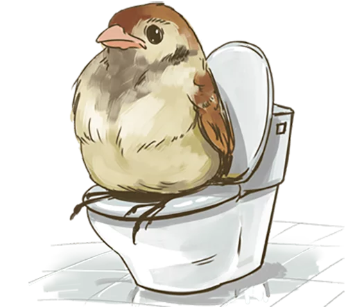 😒 Стикер «Chik Chirik the sparrow» для Telegram