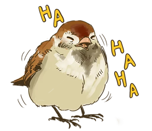 😂 Стикер «Chik Chirik the sparrow» для Telegram