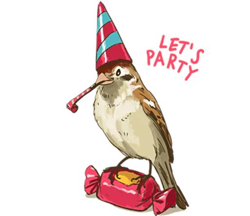 🎉 Стикер «Chik Chirik the sparrow» для Telegram