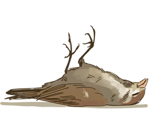 😵 Стикер «Chik Chirik the sparrow» для Telegram