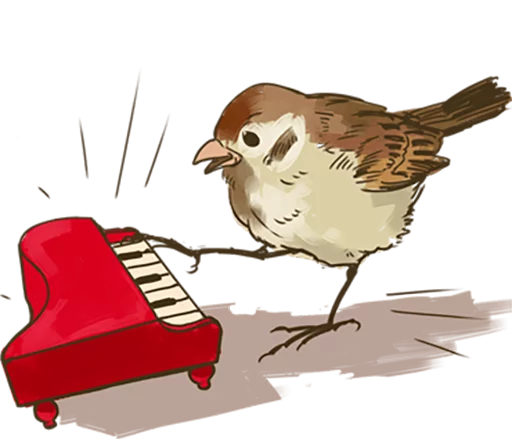 🎵 Стикер «Chik Chirik the sparrow» для Telegram