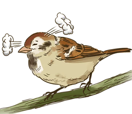 😠 Стикер «Chik Chirik the sparrow» для Telegram