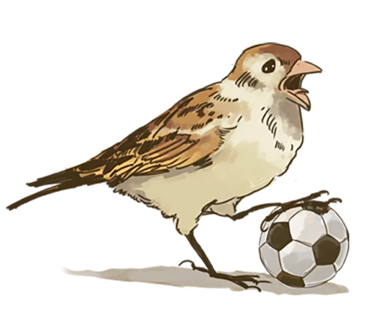 ⚽️ Стикер «Chik Chirik the sparrow» для Telegram