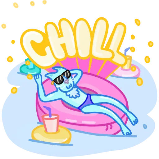 Стикер 11 Chilled Cat