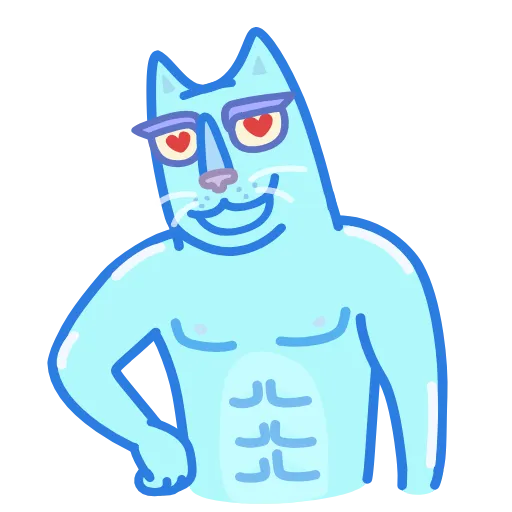 Стикер 8 Chilled Cat