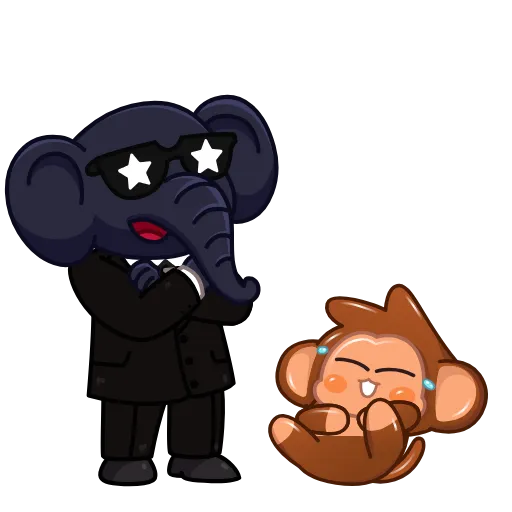 🤣 Стикер «Chimpers x Elephant Store» для Telegram