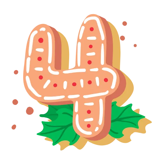 Стикер 42 xmas #animated #cyrillic #numbers #latin