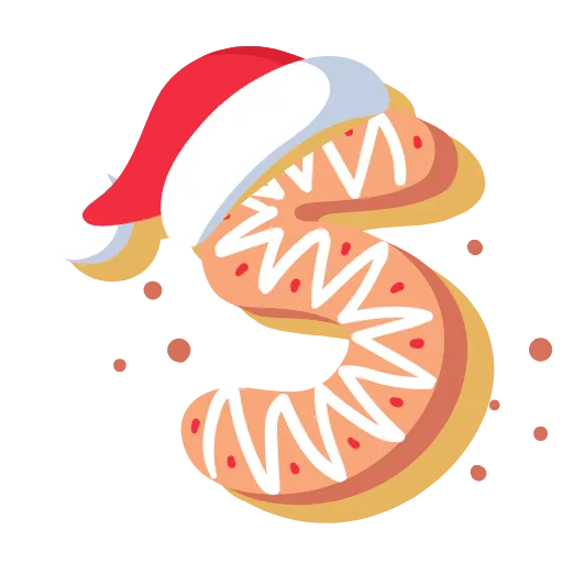Стикер 43 xmas #animated #cyrillic #numbers #latin