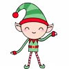 Стикер 9 Новогодний пак Christmas decoration