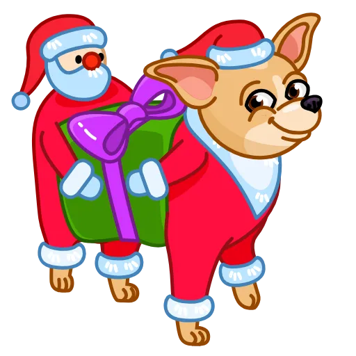 Стикер 12 Сhristmas Dogs