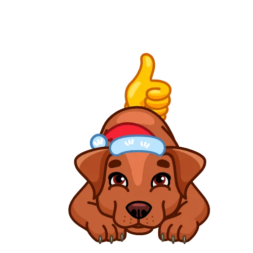 Стикер 3 Сhristmas Dogs