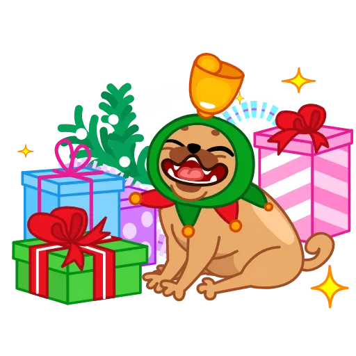 Стикер 26 Сhristmas Dogs