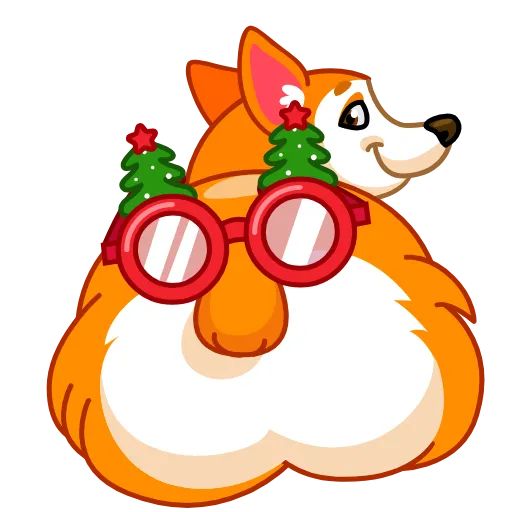 Стикер 7 Christmas Dogs