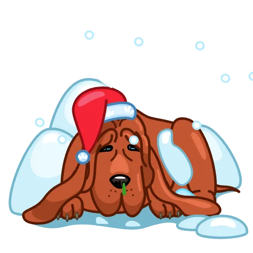 Стикер 21 Christmas Dogs