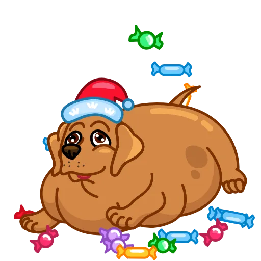 Стикер 22 Christmas Dogs