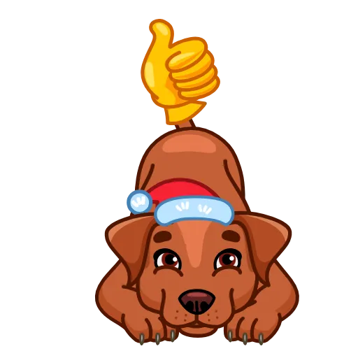 Стикер 3 Christmas Dogs