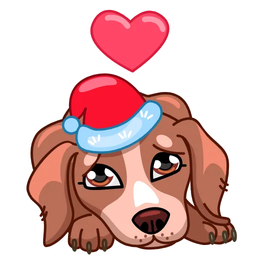 Стикер 24 Christmas Dogs