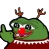 Стикер 16 Christmas Pepe