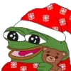 Стикер 17 Christmas Pepe