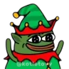 Стикер 7 Christmas Pepe