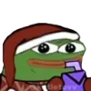 Стикер 4 Christmas Pepe