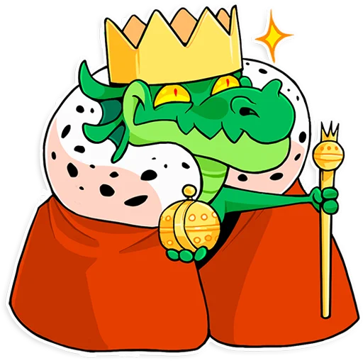 👑 Стикер «Дракончик Чушуй» для Telegram