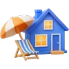 🏖️ Эмодзи «Недвижимость - эмодзи для оформления» для Telegram