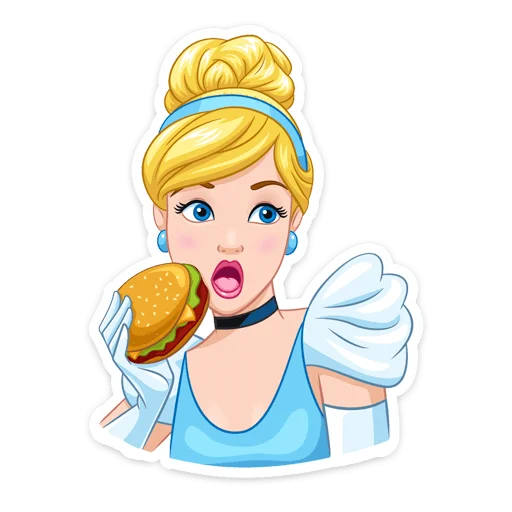 🍔 Стикер «Cinderella and Lucifer» для Telegram