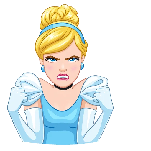 😠 Стикер «Cinderella and Lucifer No Text» для Telegram