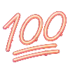💯 Эмодзи «Буквы и иконки в тёплых тонах» для Telegram