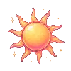 ☀️ Эмодзи «Буквы и иконки в тёплых тонах» для Telegram
