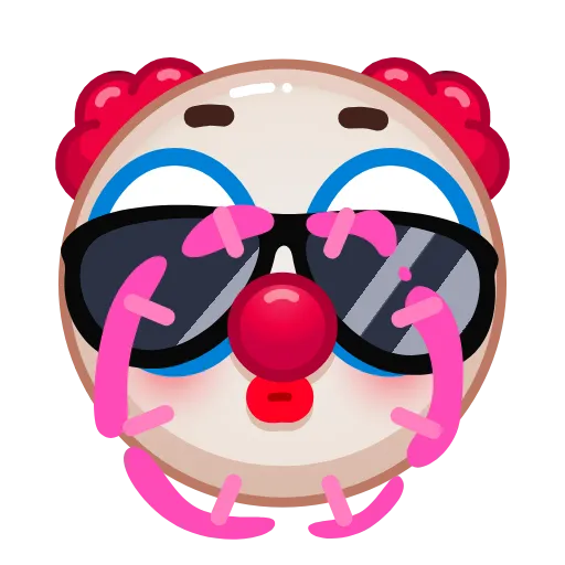 Стикер 10 Clown Emoji