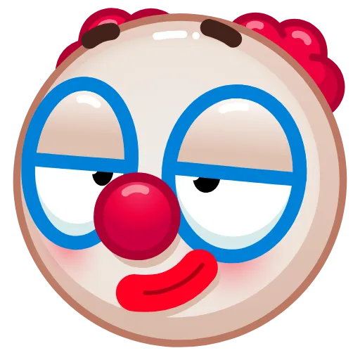 Стикер 24 Clown Emoji