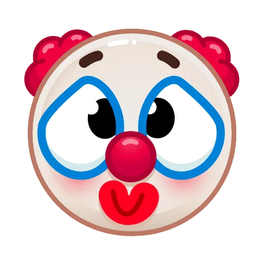 Стикер 3 Clown Emoji
