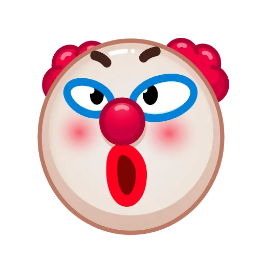 Стикер 8 Clown Emoji