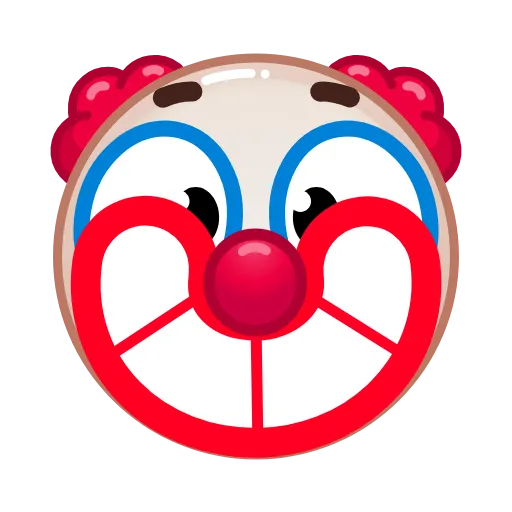 Стикер 12 Clown Emoji