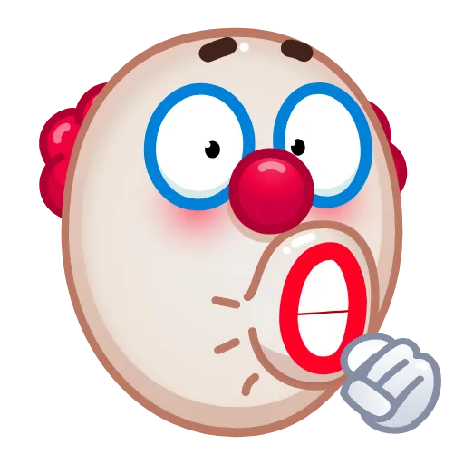 Стикер 17 Clown Emoji