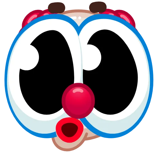 Стикер 15 Clown Emoji