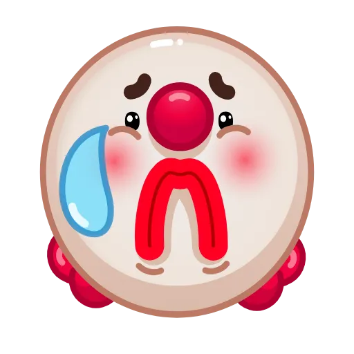 Стикер 13 Clown Emoji