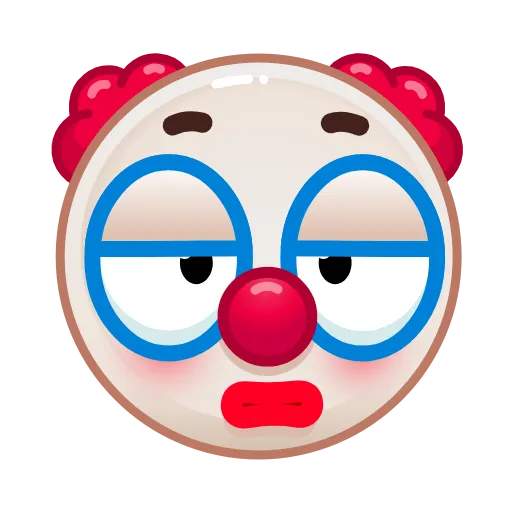 Стикер 20 Clown Emoji