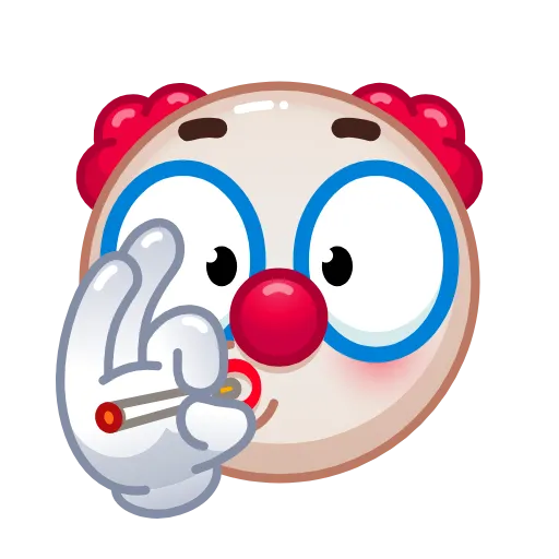 Стикер 18 Clown Emoji