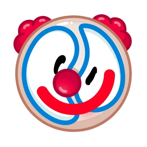 Стикер 4 Clown Emoji
